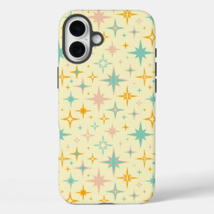 Muster aus bunten Retro-Sternen iPhone 16 Plus Hülle