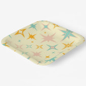 Muster aus bunten Retro-Sternen Pappteller (Gewinkelt)