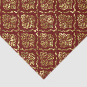 Muster aus Burgundi und Goldmedaille Seidenpapier (Ausschnitt)