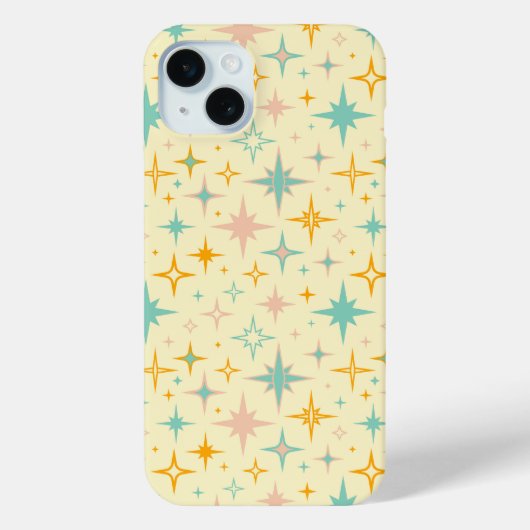 Muster aus farbenfrohen Retro-Sternen Case-Mate iPhone Hülle (Rückseite)