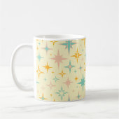 Muster aus farbenfrohen Retro-Sternen Kaffeetasse (Links)