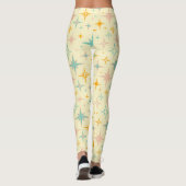 Muster aus farbenfrohen Retro-Sternen Leggings (Rückseite)