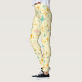 Muster aus farbenfrohen Retro-Sternen Leggings (Links)