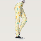Muster aus farbenfrohen Retro-Sternen Leggings (Rechts)