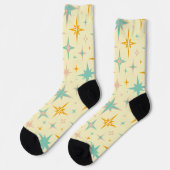 Muster aus farbenfrohen Retro-Sternen Socken (Linkes Detail)