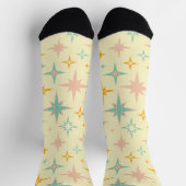 Muster aus farbenfrohen Retro-Sternen Socken (Oben)