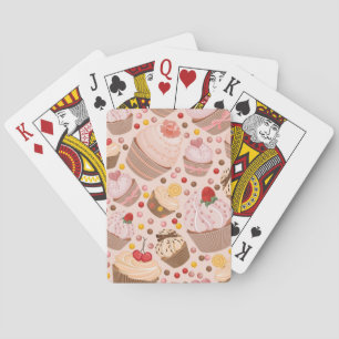 Muster aus feierlichen Kuchen Spielkarten