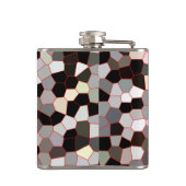 Muster aus festem Glas Flachmann (Rückseite)