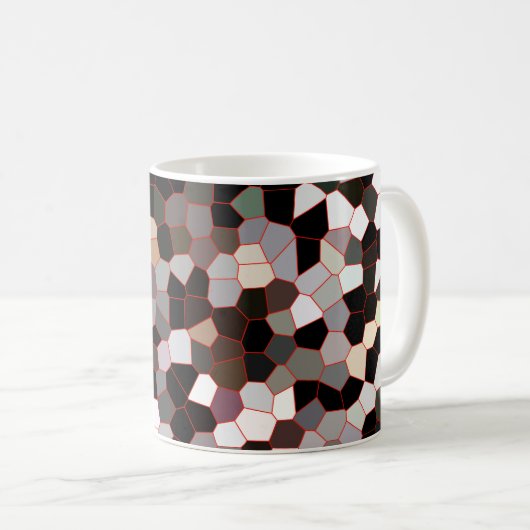 Muster aus festem Glas Kaffeetasse (VorderseiteRechts)