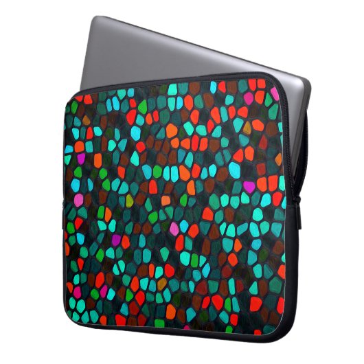 Muster aus festem Glas Laptopschutzhülle (Vorderseite Links)