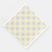 Muster aus gelben, grauen und weißen seismischen W Serviette (Ecke)