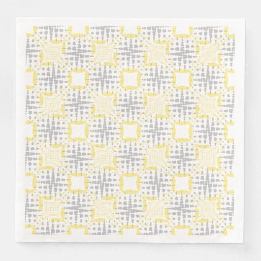 Muster aus gelben, grauen und weißen seismischen W Serviette (Vorderseite)