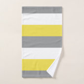 Muster aus gelben und weißen Streifen Badhandtuch Set (Handtuch)