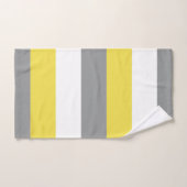 Muster aus gelben und weißen Streifen Badhandtuch Set (Handtuch)