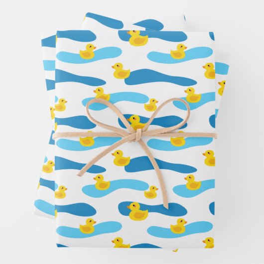 Muster aus Gelbkautschuk Geschenkpapier Set (Beispiel)