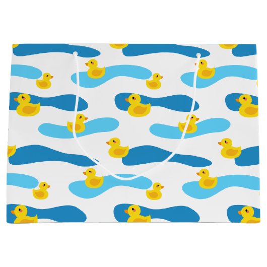 Muster aus Gelbkautschuk Große Geschenktüte (Vorderseite)