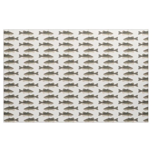 Muster aus gepolstertem Bass Fish Stoff (Fat Quarter (45,7 x 55,9 cm))