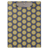 Muster aus Gold und Blüten und Teardrop Klemmbrett (Vorderseite)