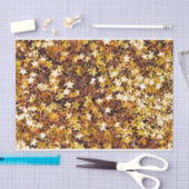 Muster aus Gold und Braunen Sternen Seidenpapier (Handwerk)