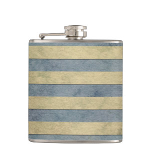 Muster aus Gold und Grau Flachmann