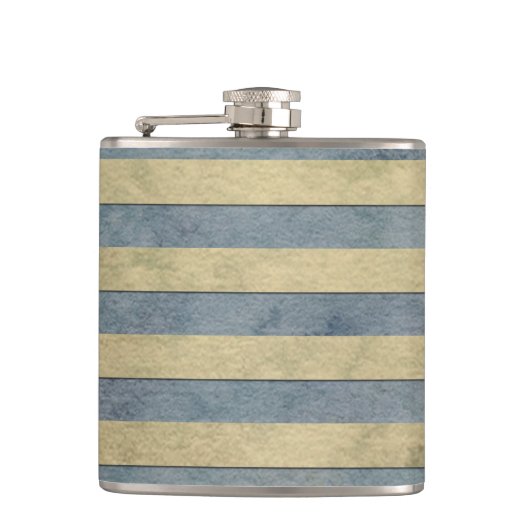 Muster aus Gold und Grau Flachmann (Vorderseite)