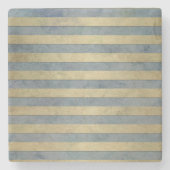 Muster aus Gold und Grau Steinuntersetzer (Vorderseite)