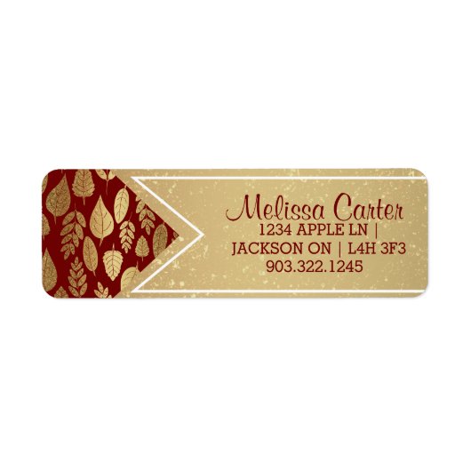 Muster aus Gold und Rotem Lef (Vorne)