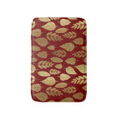 Muster aus Gold und Rotem Lef Badematte (Vorderseite Vertikal)