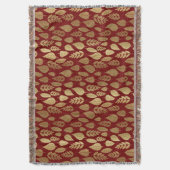 Muster aus Gold und Rotem Lef Decke (Vorderseite Vertikal)