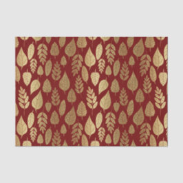 Muster aus Gold und Rotem Lef Seidenpapier