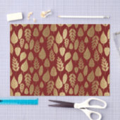 Muster aus Gold und Rotem Lef Seidenpapier (Handwerk)