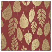 Muster aus Gold und Rotem Lef Stoff (Nahaufnahme)