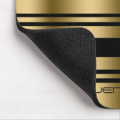 Muster aus Gold und Schwarz Mousepad (Ecke)