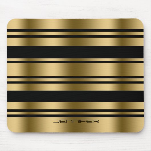 Muster aus Gold und Schwarz Mousepad (Vorne)