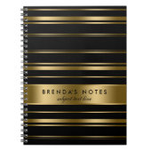 Muster aus Gold und Schwarz Notizblock (Vorderseite)