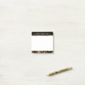 Muster aus Gold und schwarzem Marmor Post-it Klebezettel (Auf Schreibtisch)