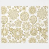 Muster aus Gold und Weiß, geometrische Irische Sch Fleecedecke (Vorderseite (Horizontal))