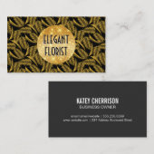 Muster aus goldgelbem Blattmuster Visitenkarte (Vorne/Hinten)