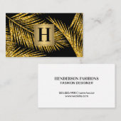 Muster aus goldgelbem Blattmuster Visitenkarte (Vorne/Hinten)