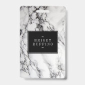 Muster aus grauem und schwarzem Marmor Ausweis (Rückseite)