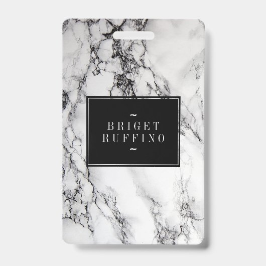 Muster aus grauem und schwarzem Marmor Ausweis (Vorderseite)