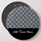 Muster aus grauem und weißem Stahl Button (Vorne & Hinten)