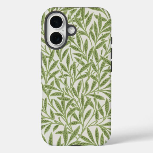 Muster aus grünen, blättrigen Zweigen Case-Mate iPhone Hülle (Rückseite)