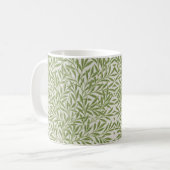 Muster aus grünen, blättrigen Zweigen  Kaffeetasse (Vorderseite Links)