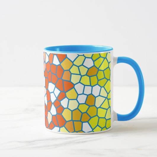 Muster aus mehrfarbigem Hartglas Tasse (Rechts)