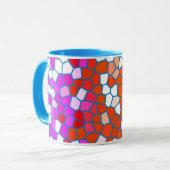 Muster aus mehrfarbigem Hartglas Tasse (Vorderseite Links)