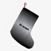 Muster aus personaziertem Stahl Kleiner Weihnachtsstrumpf (Vorderansicht (hängend))