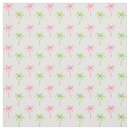 Muster aus rosa und grünen Palmen Stoff (Muster)