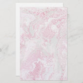 Muster aus rosa und weißem Marmor Briefpapier (Vorne/Hinten)