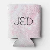 Muster aus rosa und weißem Marmor Dosenkühler (Rückseite)